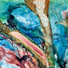 Sea of Cortez Tidepools 4, watercolor on yupo by Barbara Strelke