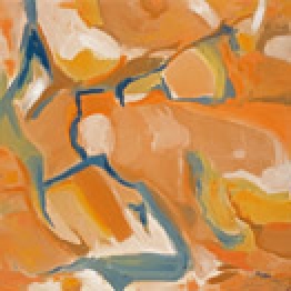 Canyon Wall in Summer, oil on canvas by Barbara Strelke