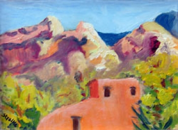 DeGrazia Chapel Study, oil by Barbara Strelke