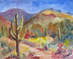 Sabino Study #1, oil on canvas panel by Barbara Strelke