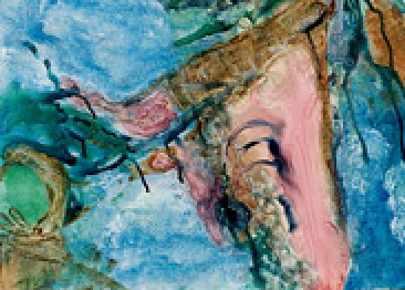 Sea of Cortez Tidepools 3, watercolor on yupo by Barbara Strelke